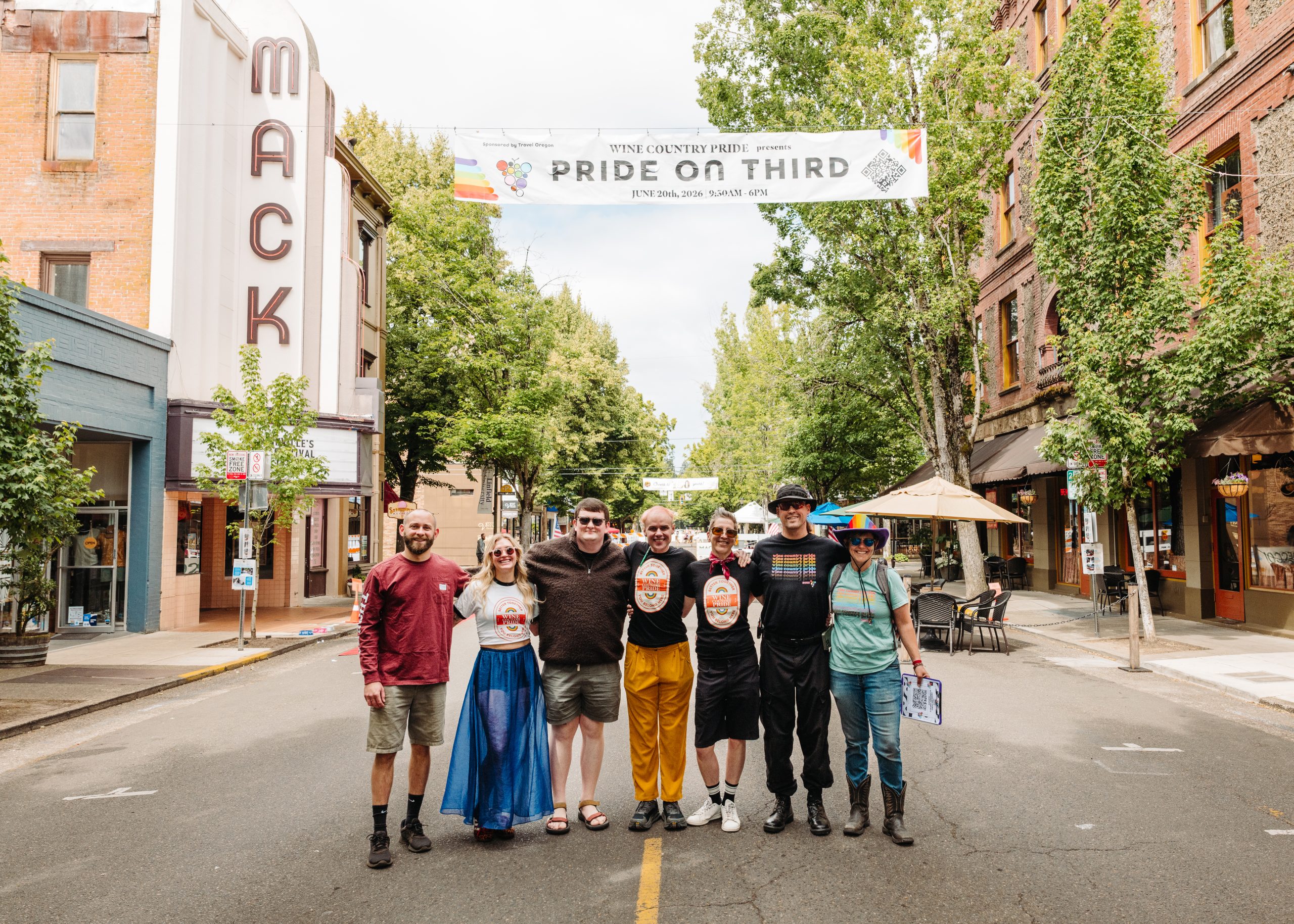 pride celebration - two women with pride flag